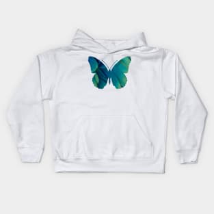 Blue and Green Rainforest Butterfly Kids Hoodie